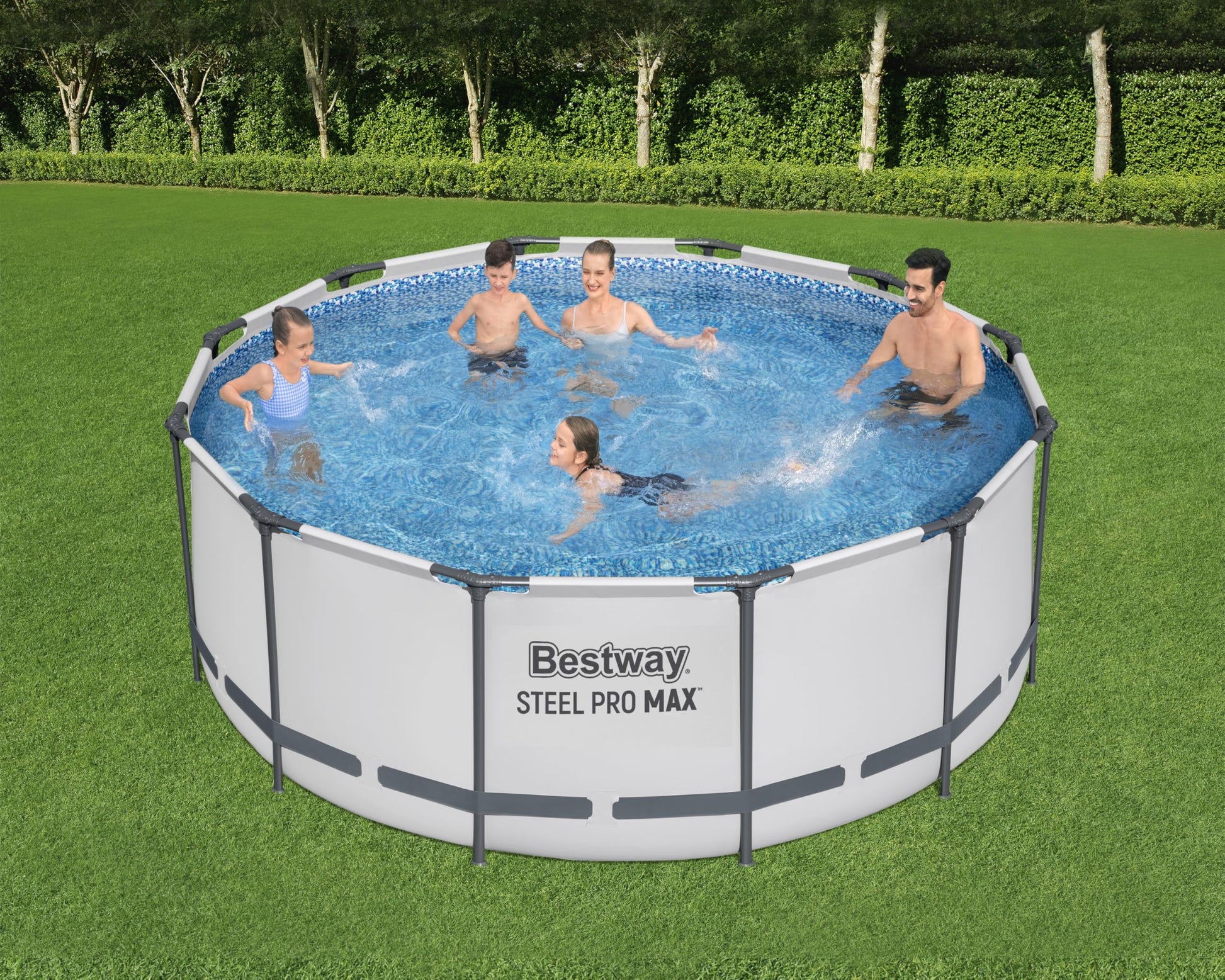 Bestway Steel Pro MAX™ Aufstellpool Komplett-Set mit Filterpumpe Ø 366 x 122 cm